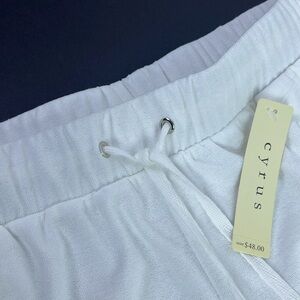 Cyrus white terry cloth shorts